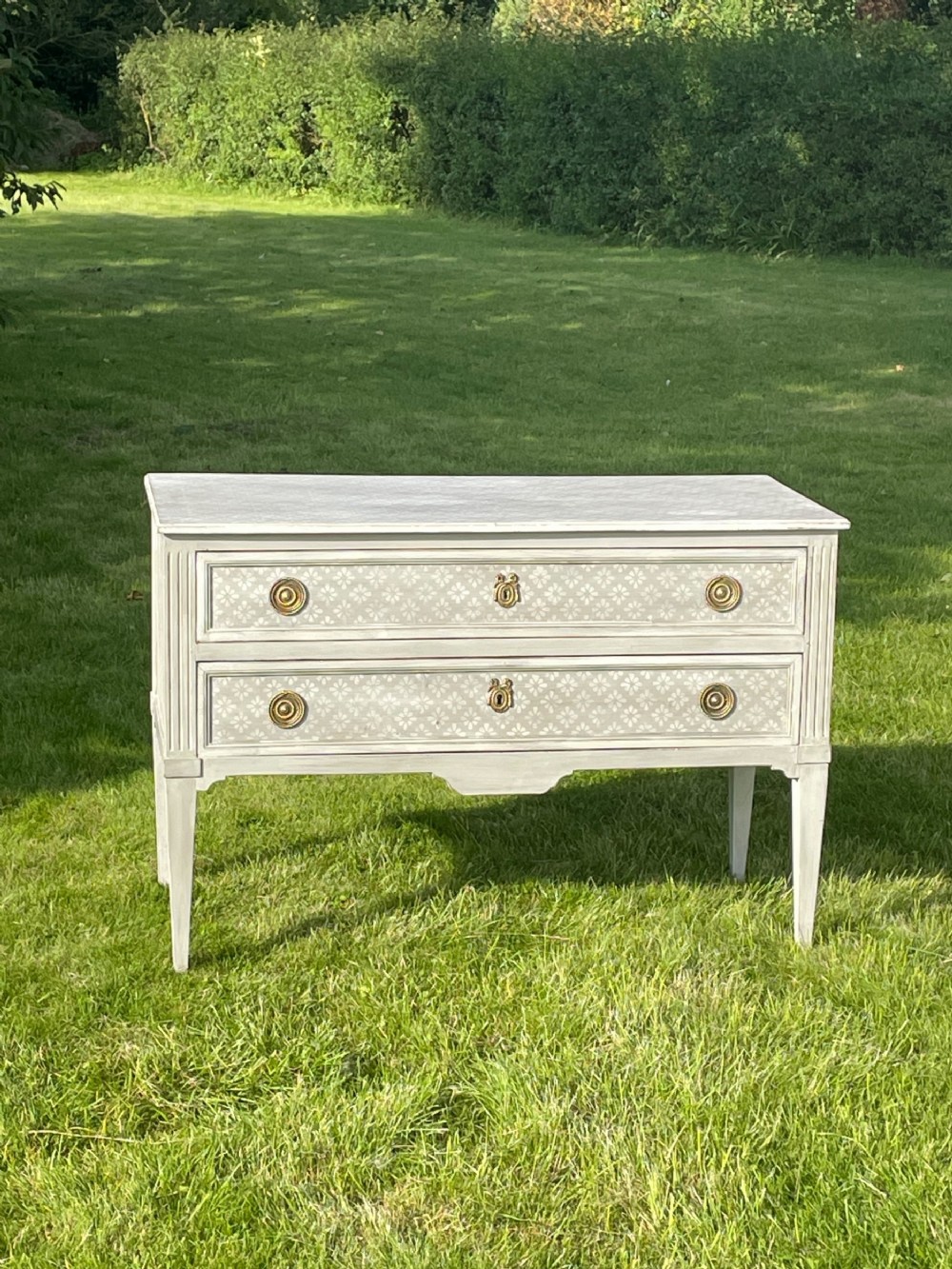 French Painted Commode Chest 