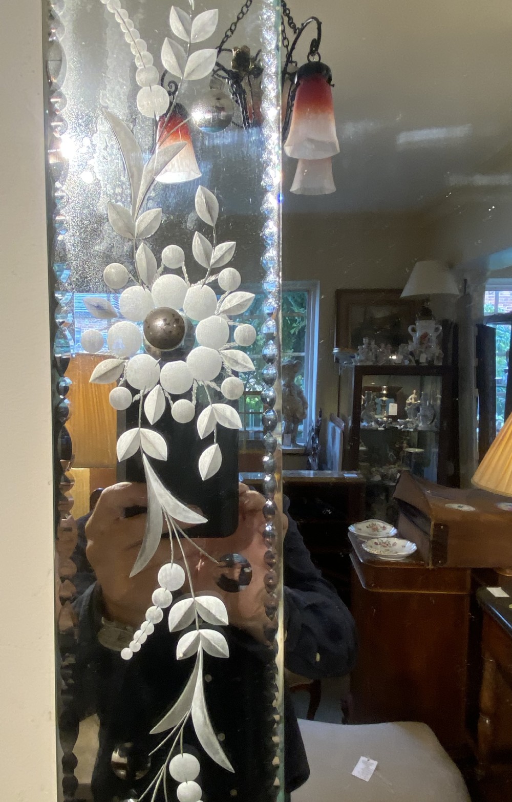 1930’s Venetian mirror in two coloured glass View II