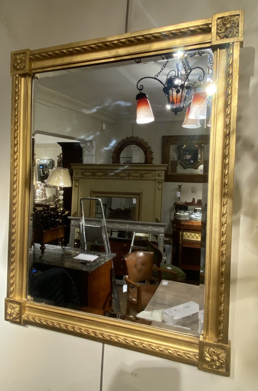 Small gilt bevelled glass mirror View IV