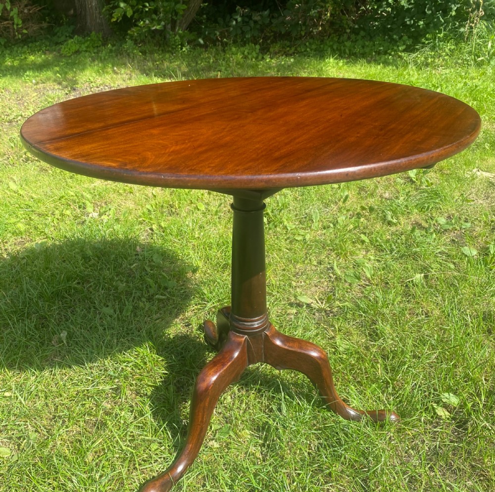 18th Century tilt top tripod table with birdcage  View V
