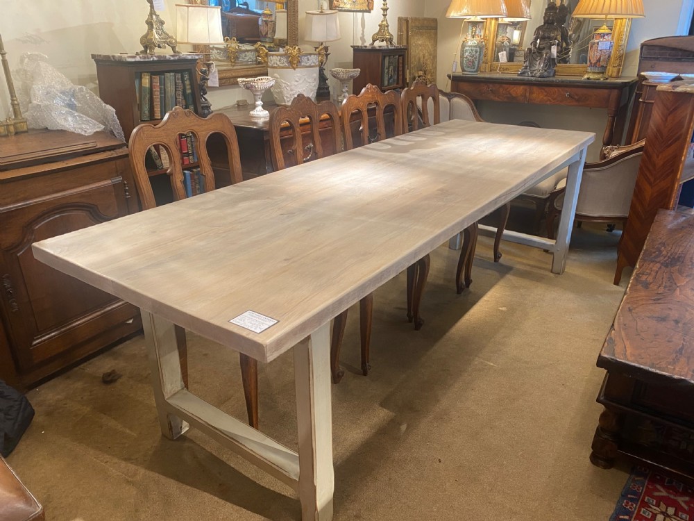 Large bleached oak country table
