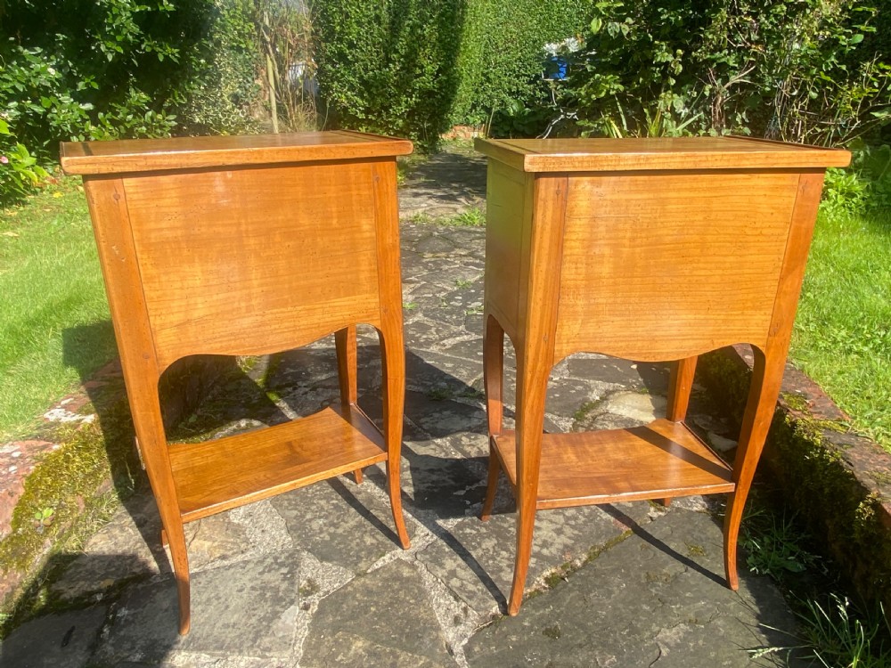 Attractive pair of cherrywood bedside tables View III