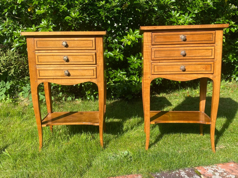 Attractive pair of cherrywood bedside tables View VI