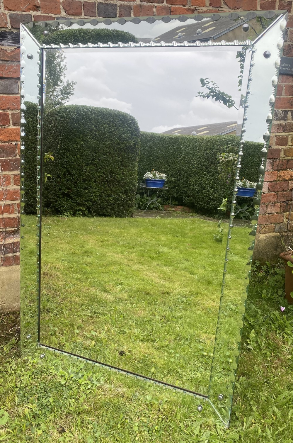 A Large Venetian cut glass mirror  View V