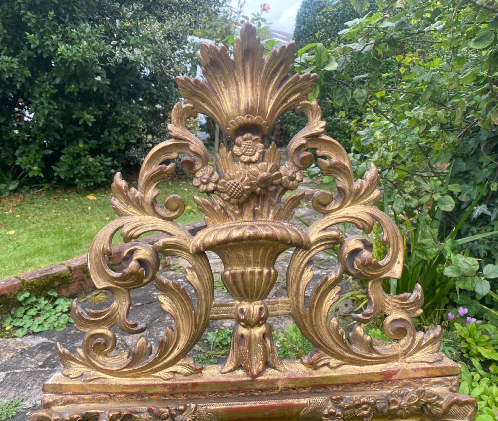 18th Century carved giltwood mirror View II