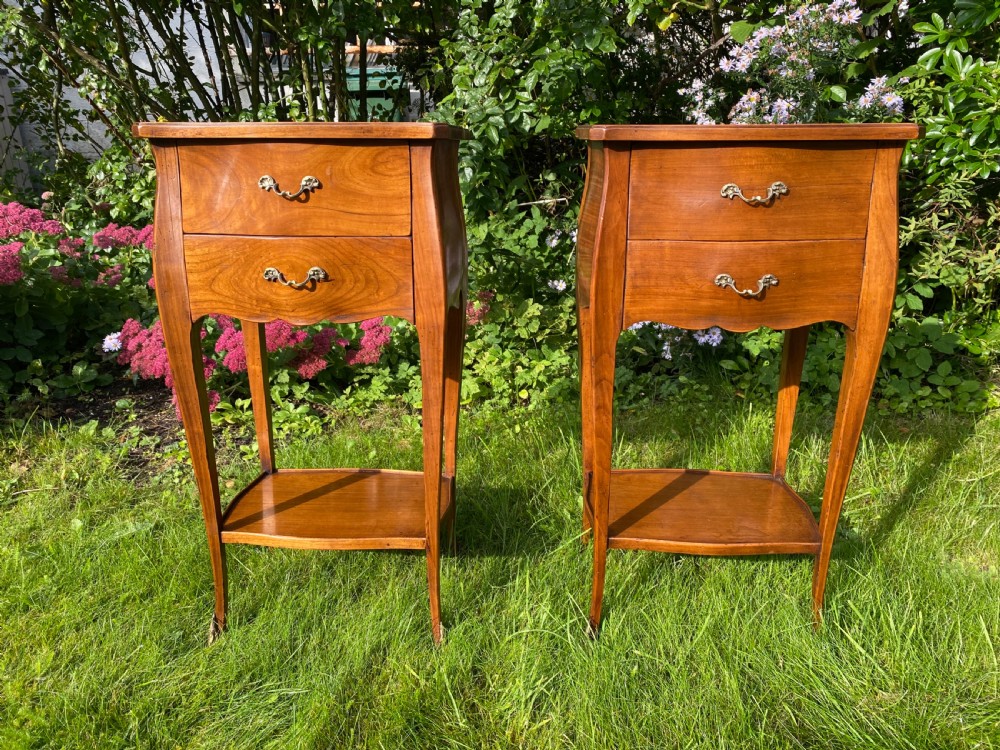 Pair of cherrywood bedside tables  View V