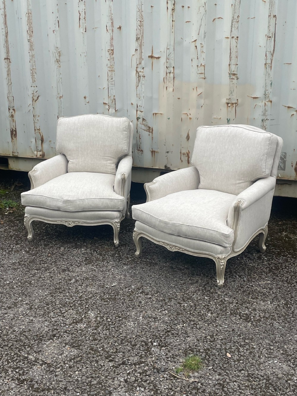 Pair Of French Comfy Armchairs 