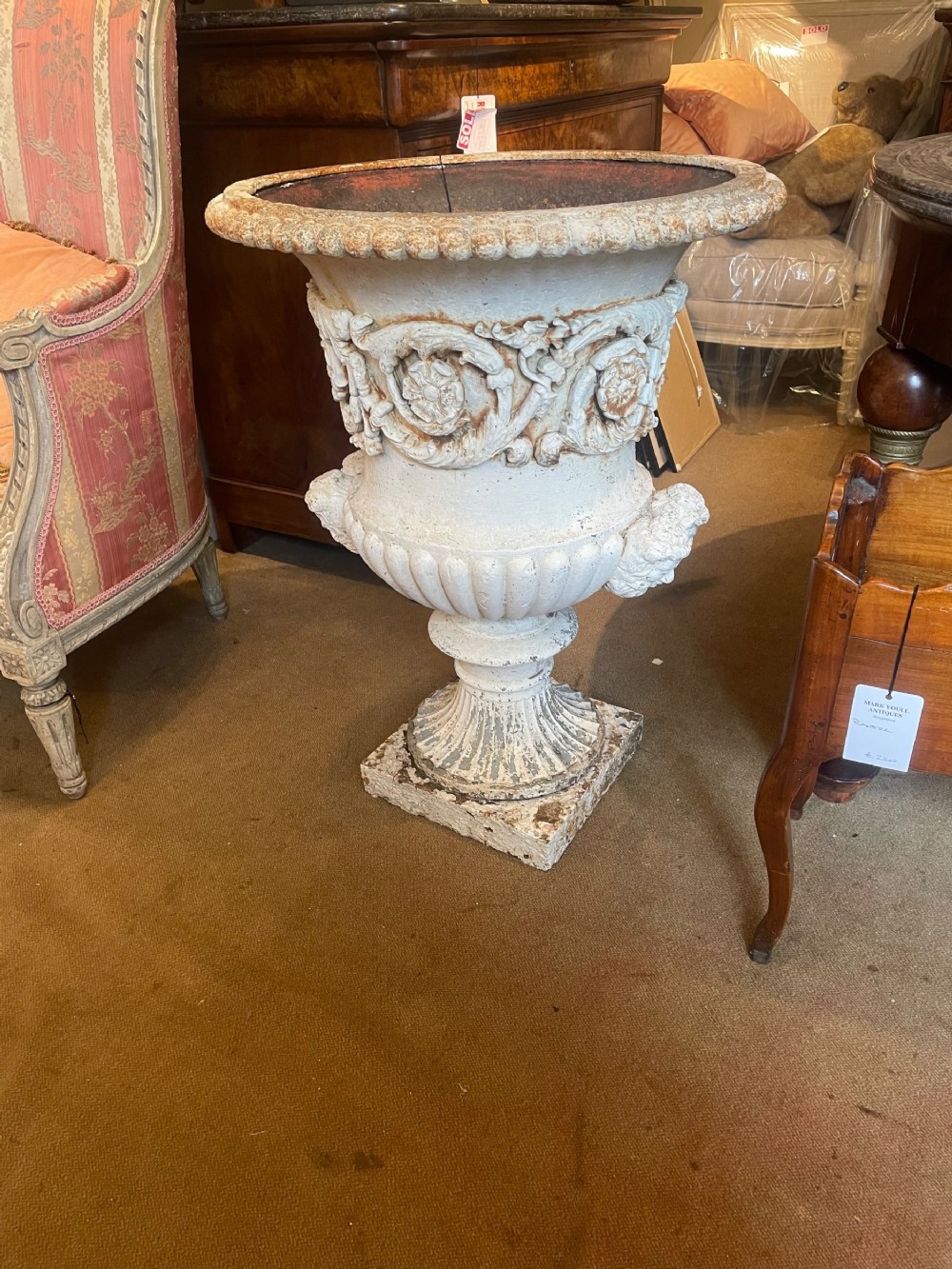 19th Century Cast Iron Urn 