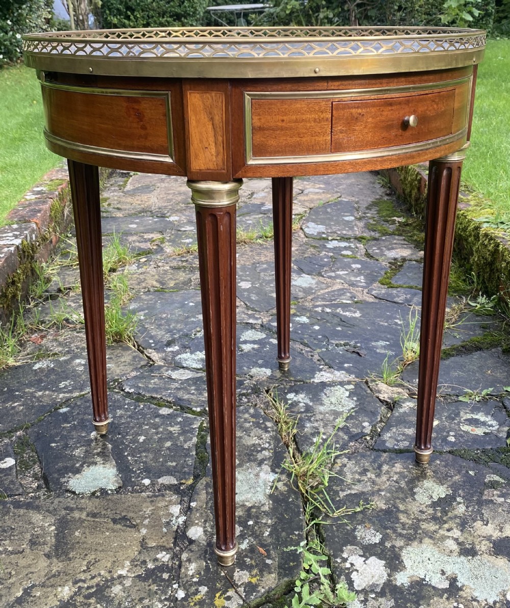 French brass inlaid Bouillotte table 