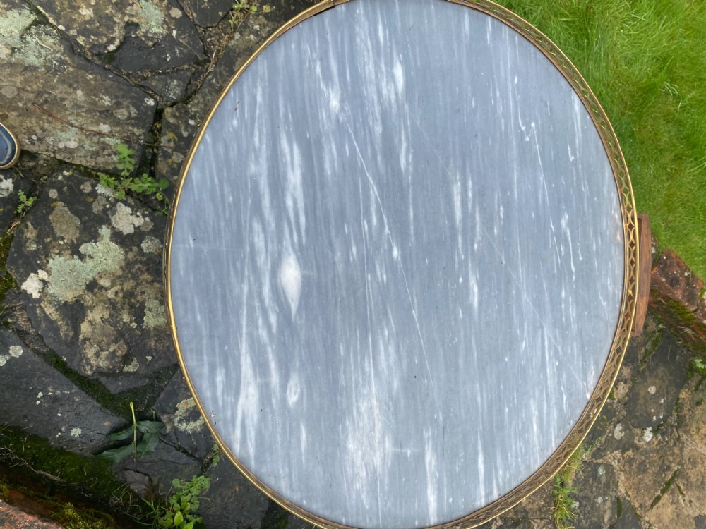 French brass inlaid Bouillotte table  View III