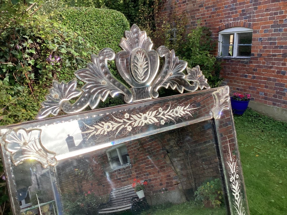 Large engraved Venetian mirror  View V