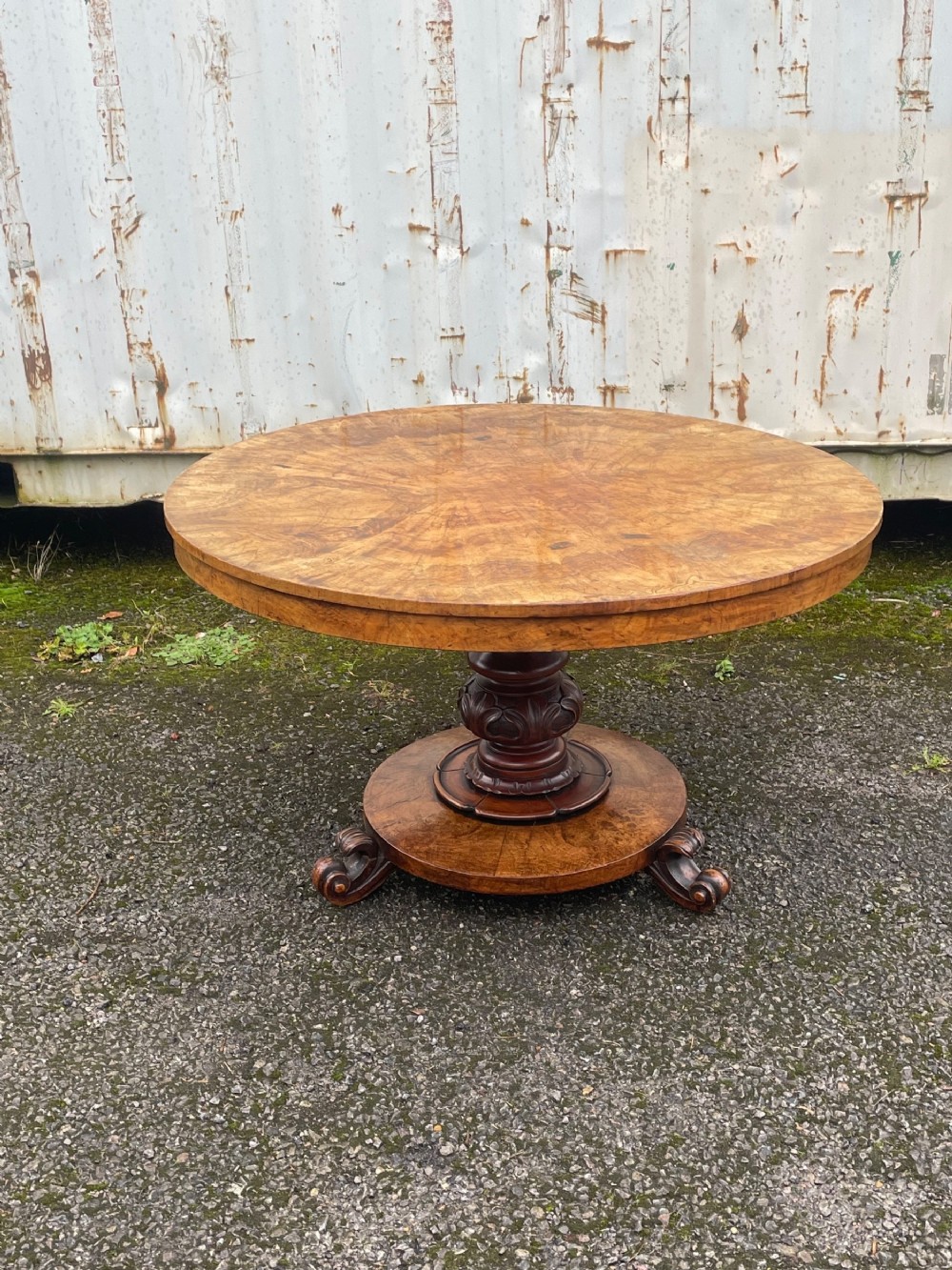 Victorian Burr Walnut Breakfast Table 