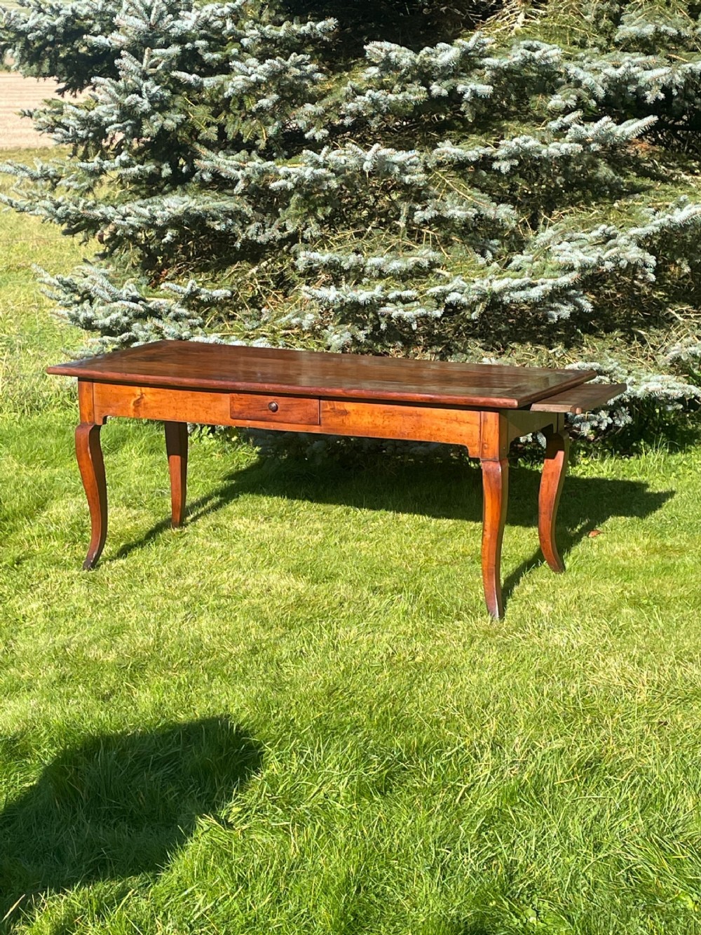 French Cherry Wood Serving Table 