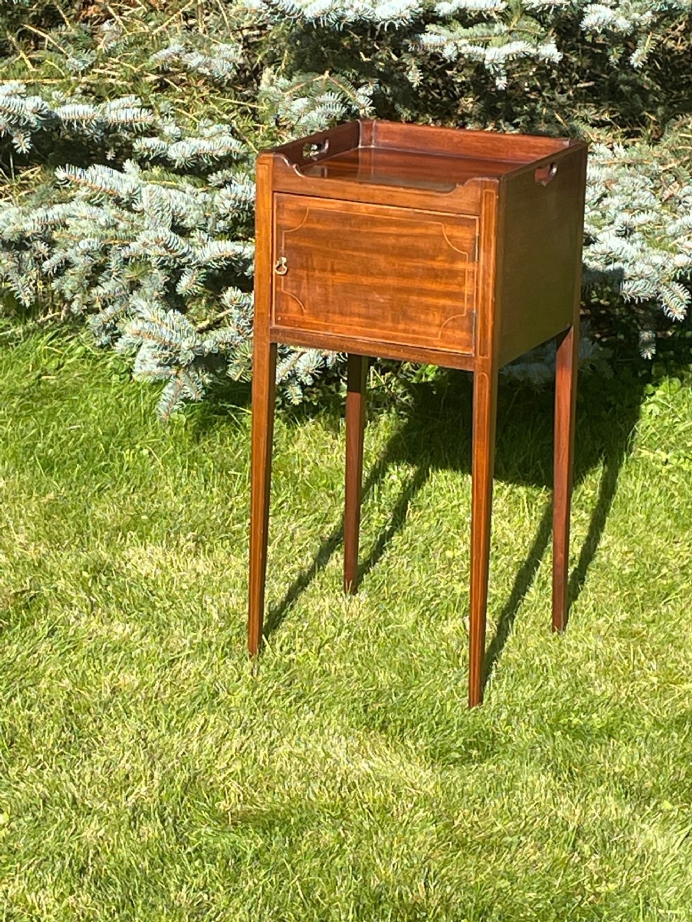 Georgian Mahogany Bedside Table 
