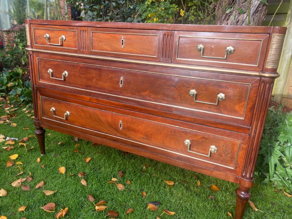 Louis XVI mahogany commode View III