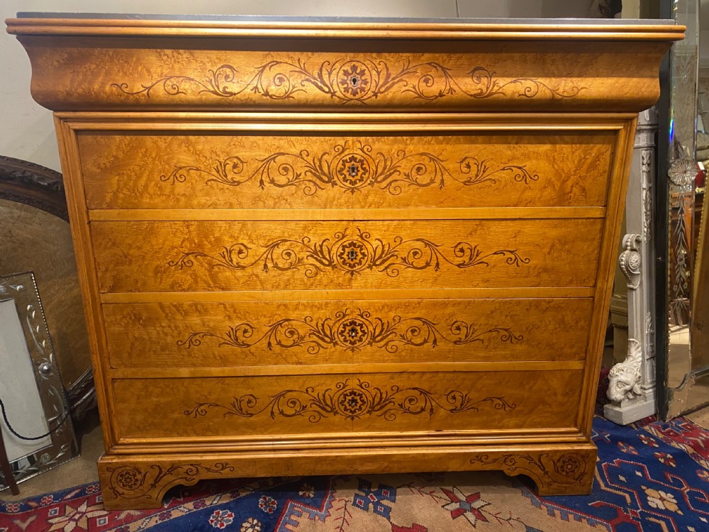 Birdseye Maple inlaid commode View III