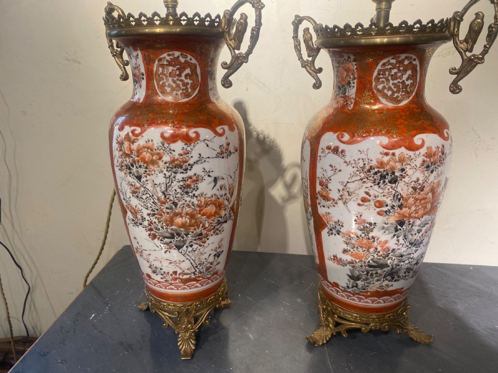 Pair of 19th Century Japanese lamps  View II