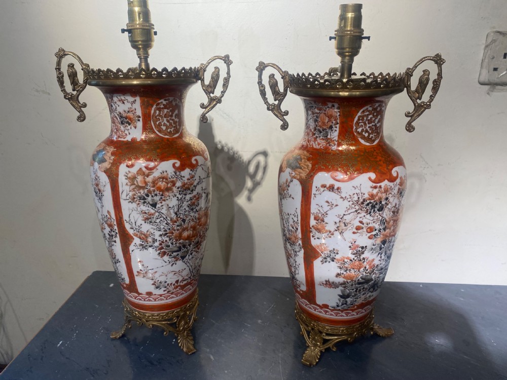 Pair of 19th Century Japanese lamps  View III