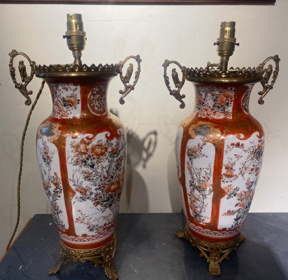 Pair of 19th Century Japanese lamps  View V