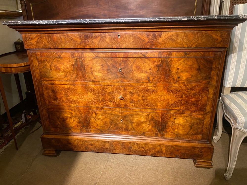 Figured walnut Louis Philippe commode  View II