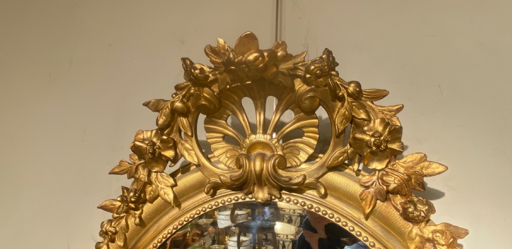 Large oval gilt mirror  View II