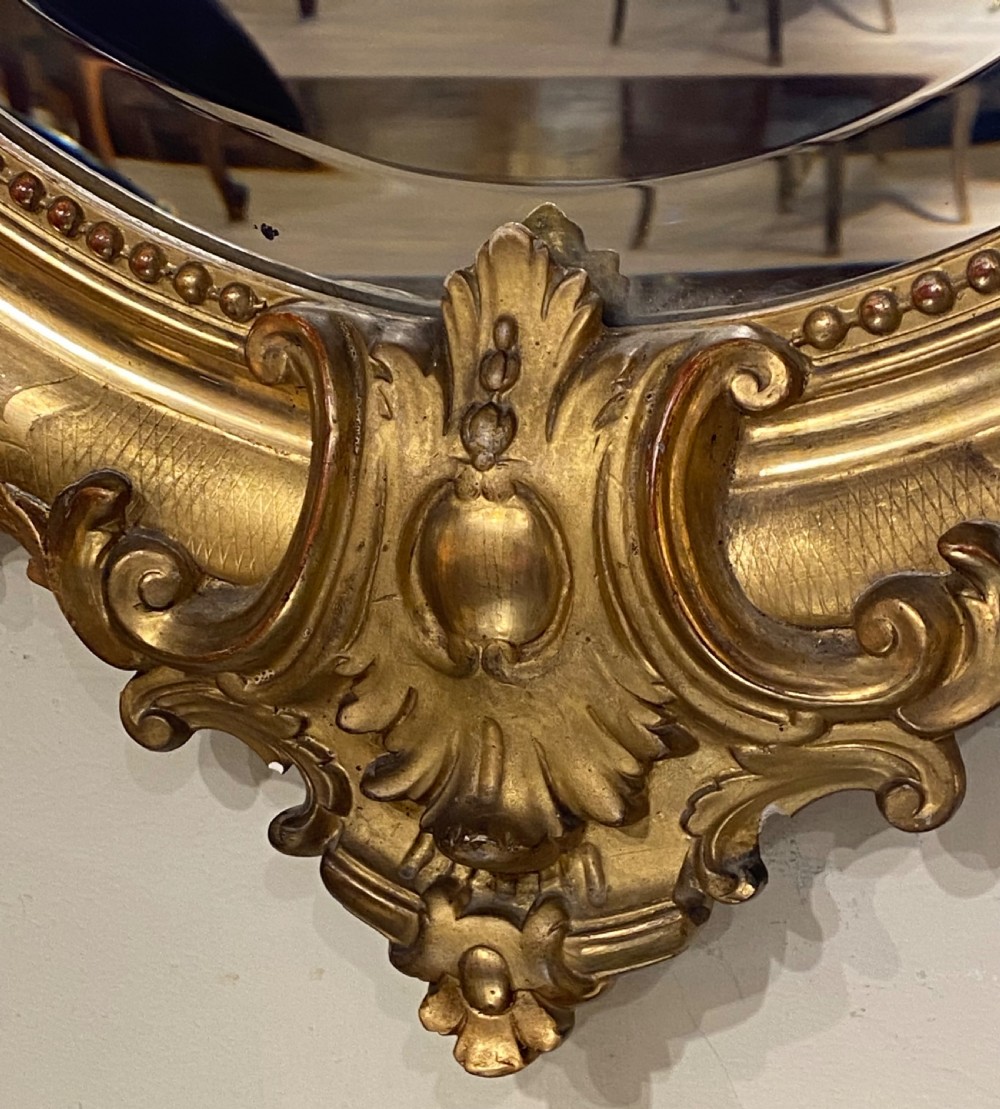 Large oval gilt mirror  View VI
