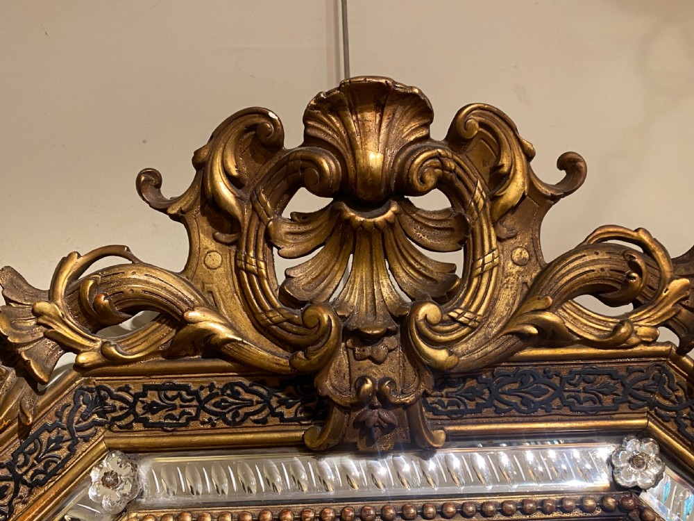 19th Century gilt margin mirror  View IV