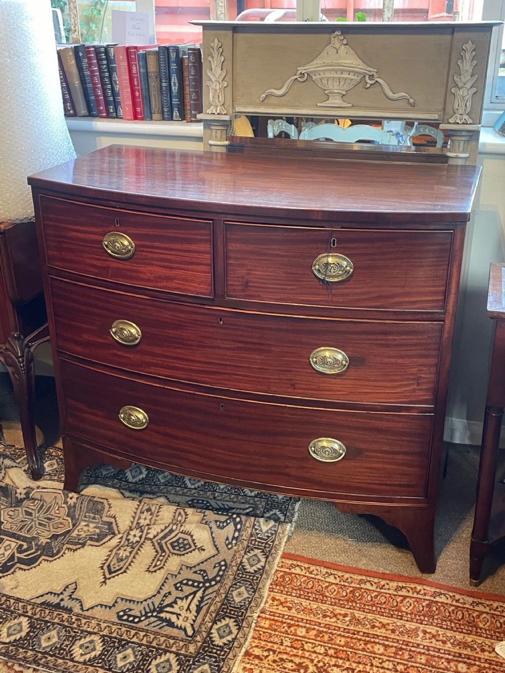 Victorian bow front chest of drawers 