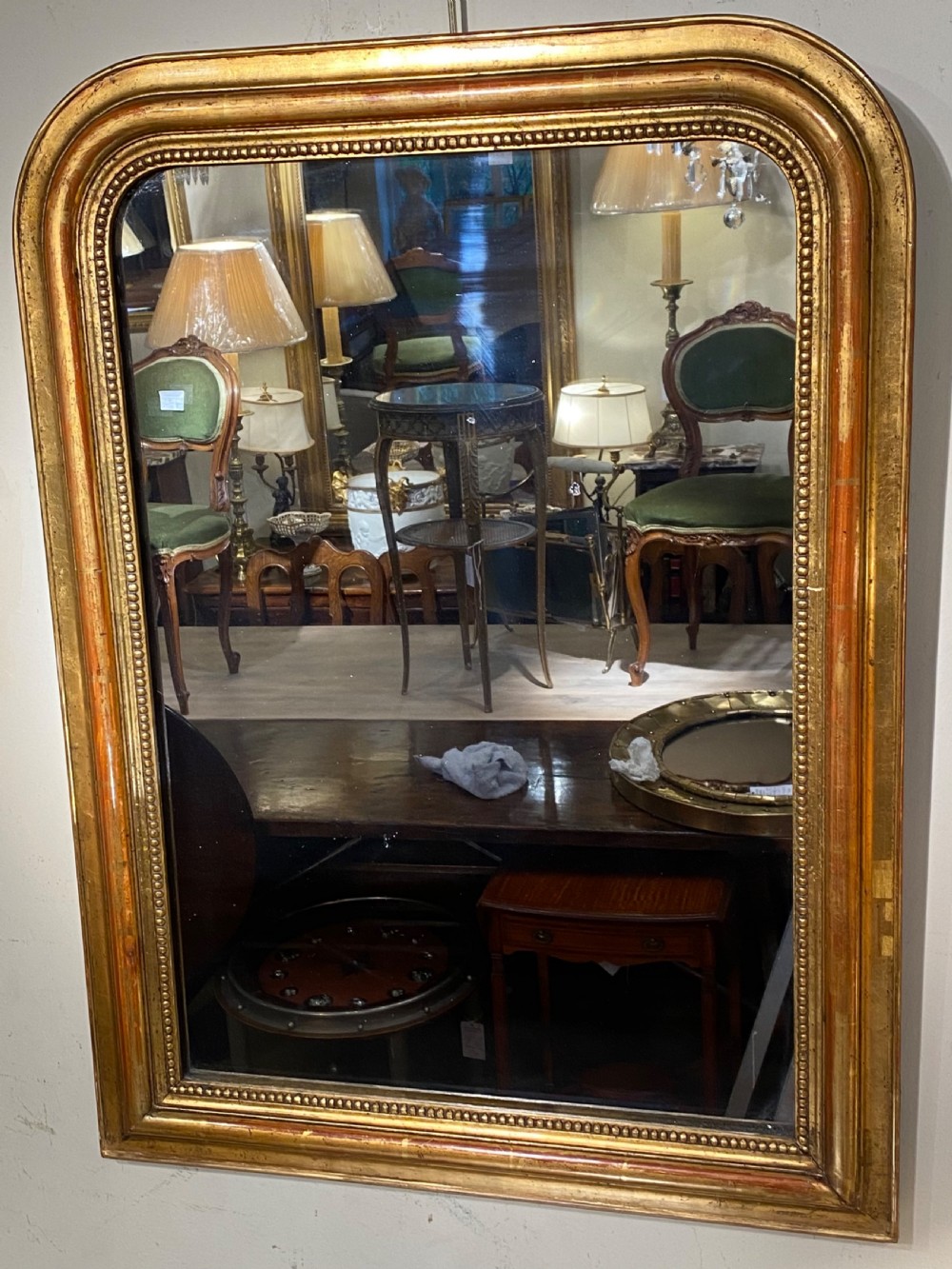 Small Louis Philippe gilt mirror View III