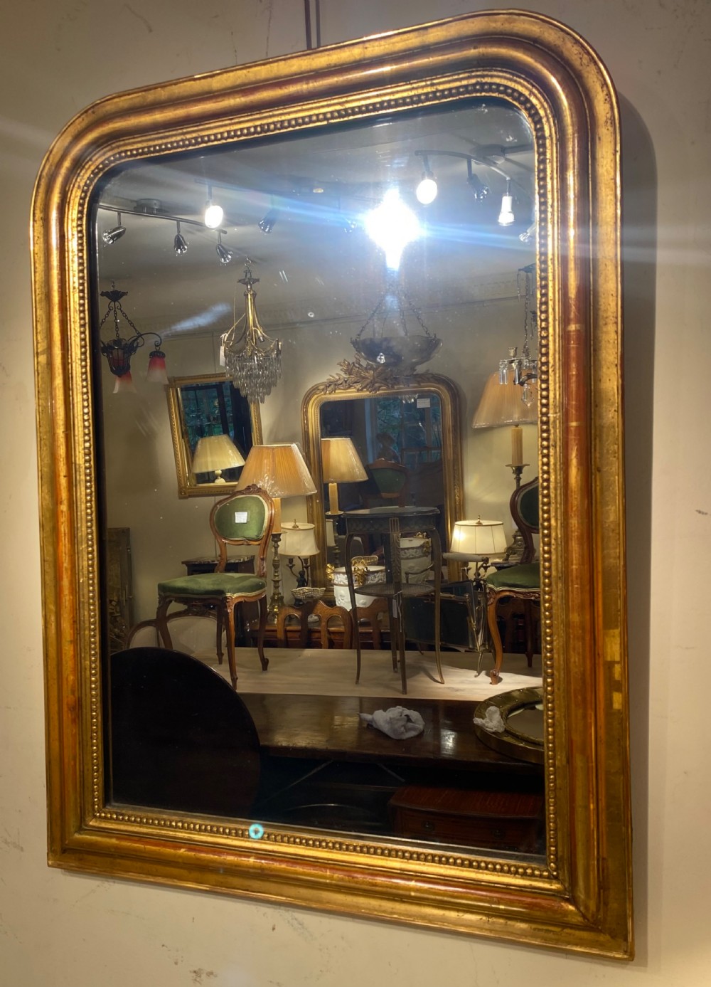 Small Louis Philippe gilt mirror View V