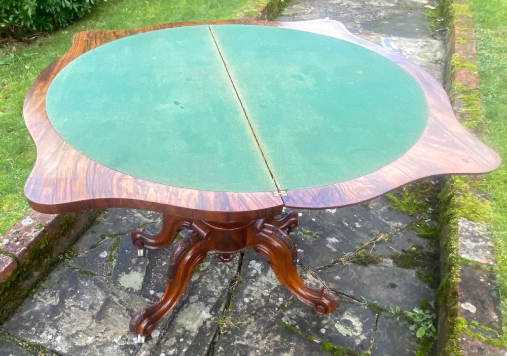 Burr walnut card table View III