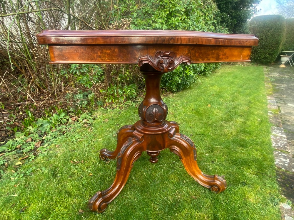 Burr walnut card table View IV