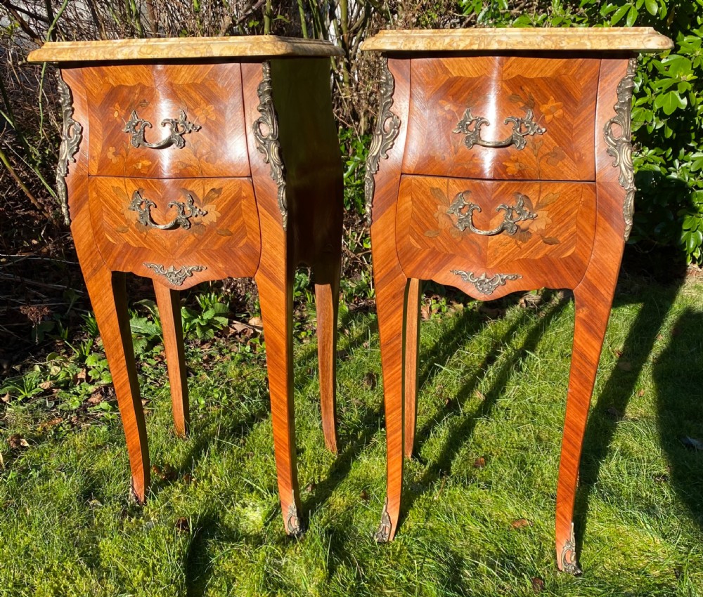 Pair of marquetry bedside tables  View VII