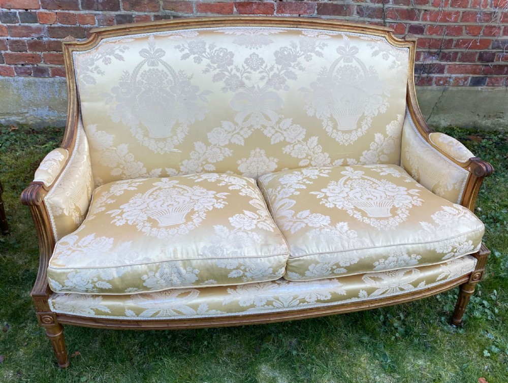 Silk covered 2 seater sofa View IV