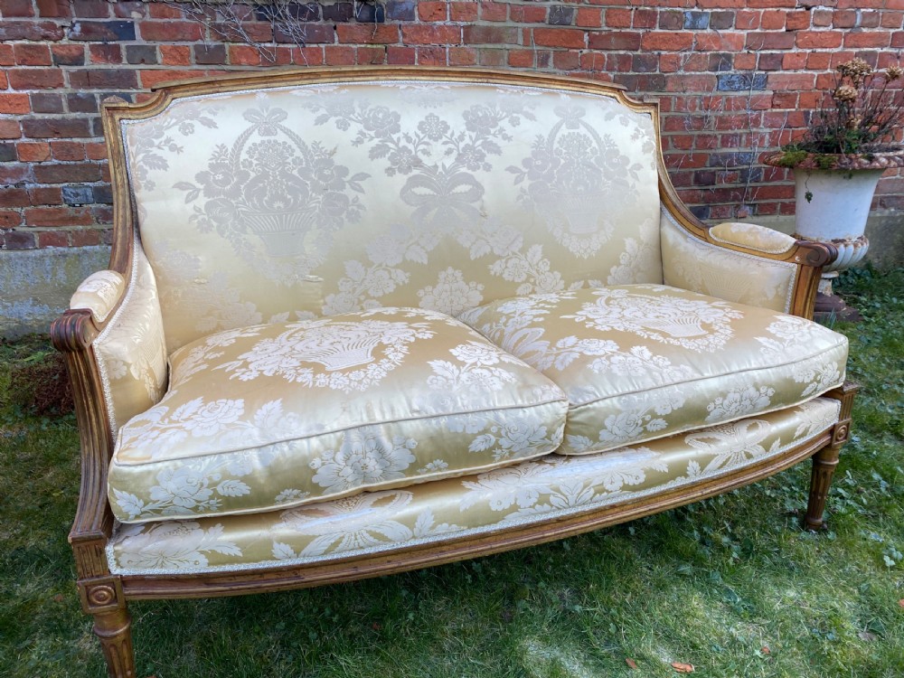 Silk covered 2 seater sofa View V