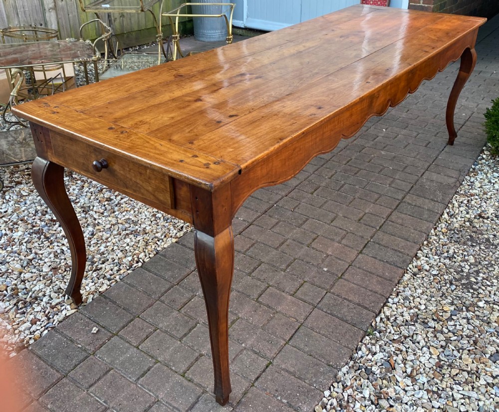 Large cherrywood farmhouse table