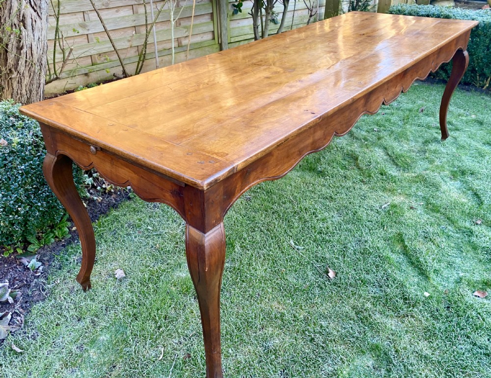 Large cherrywood farmhouse table View II