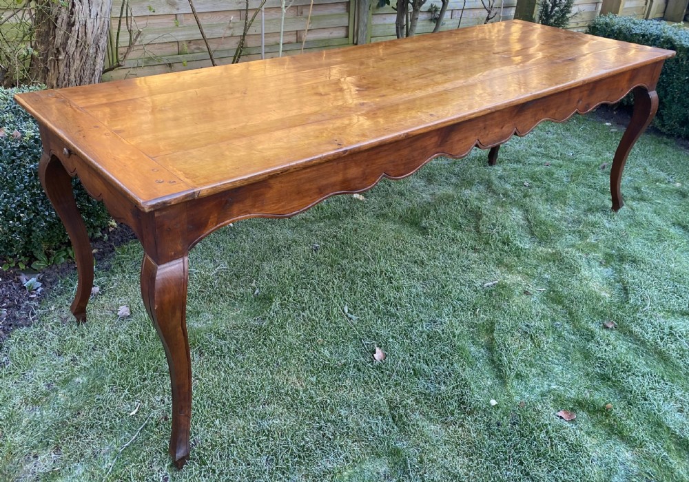 Large cherrywood farmhouse table View V