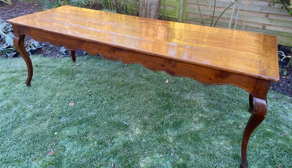 Large cherrywood farmhouse table View VI