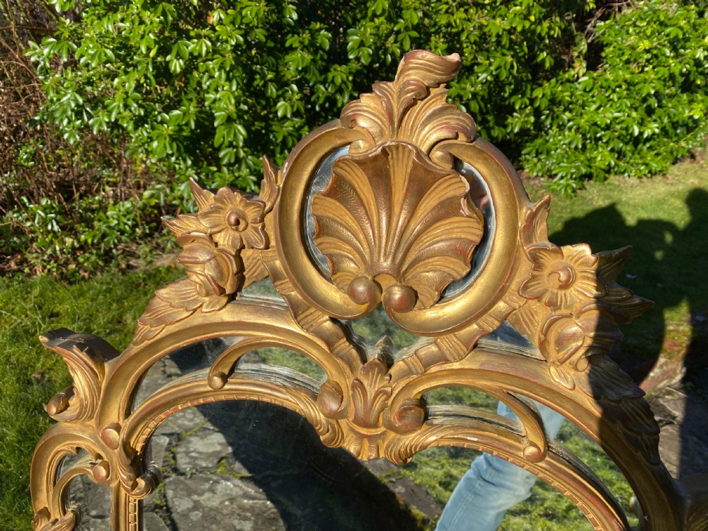 French carved giltwood mirror View VI