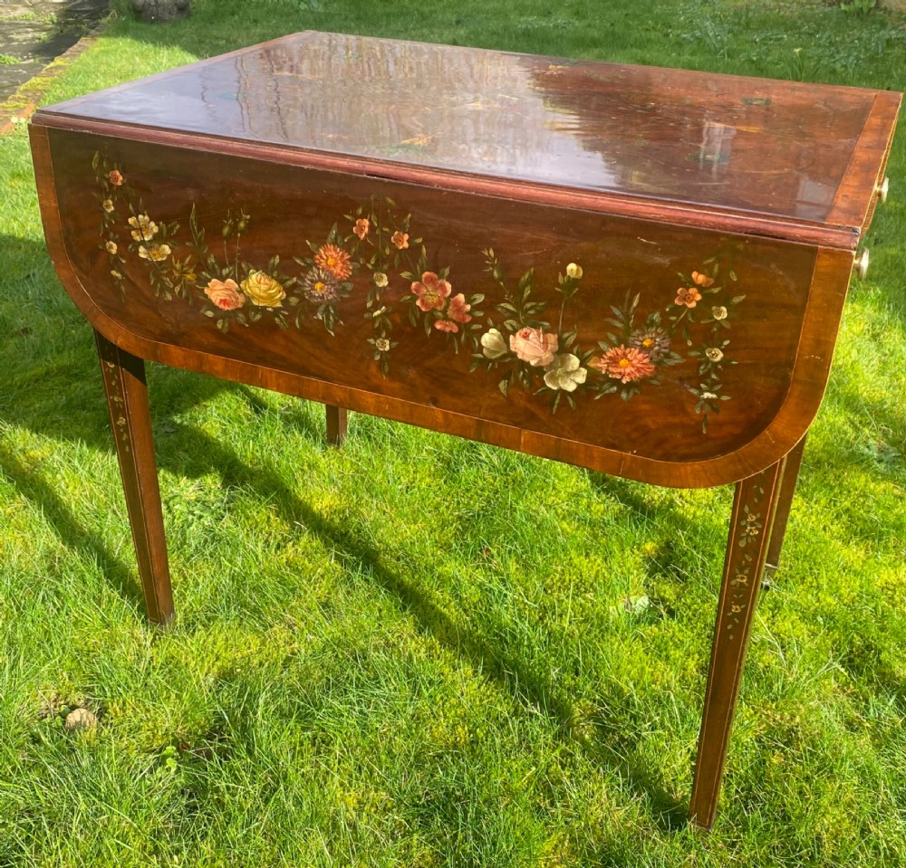 18th Century decorated Pembroke table