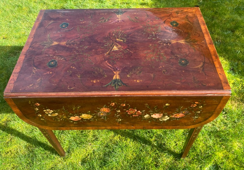 18th Century decorated Pembroke table View II