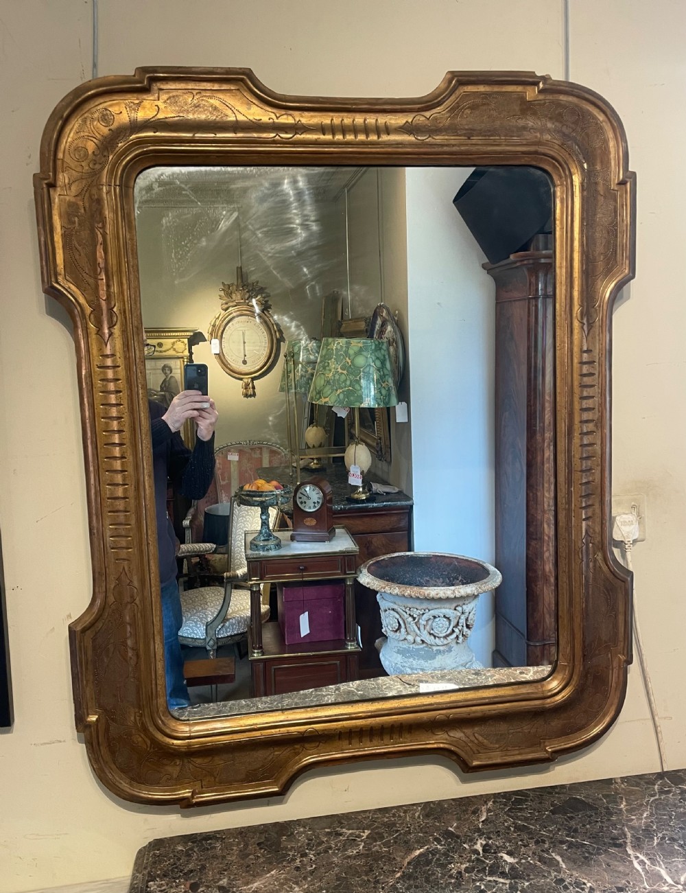 19th C Italian Gilt Mirror 