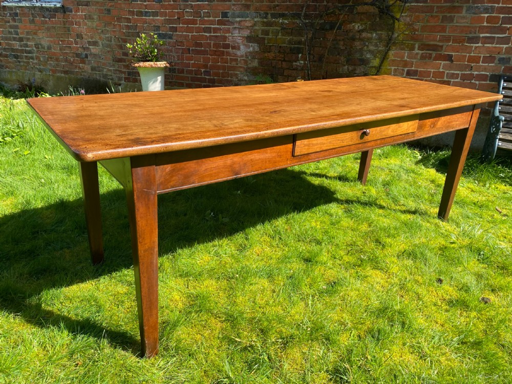 Large two plank cherrywood farmhouse table View II