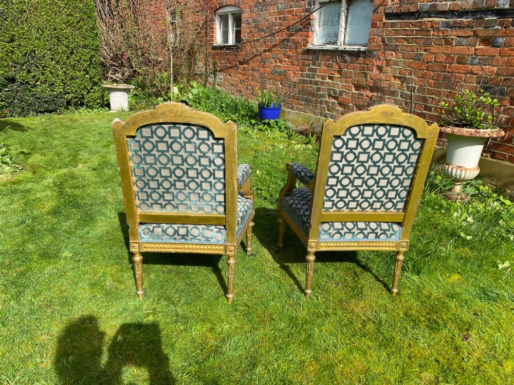 Pair of 19th Century Gilt armchairs  View IV