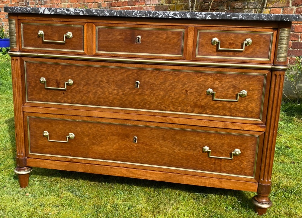 18th Century Louis XVI plum pudding mahogany commode View IV