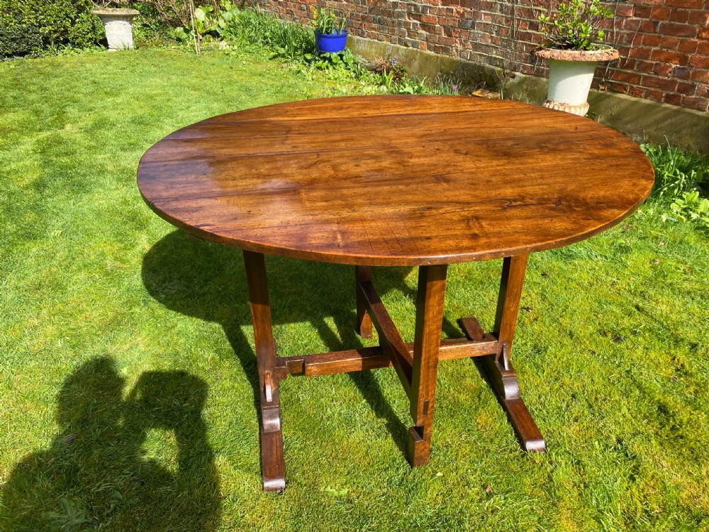 French country Wine tasting table or Vendage table in walnut  View III