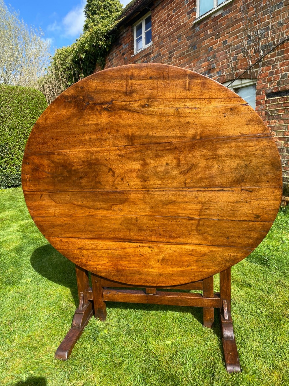 French country Wine tasting table or Vendage table in walnut 