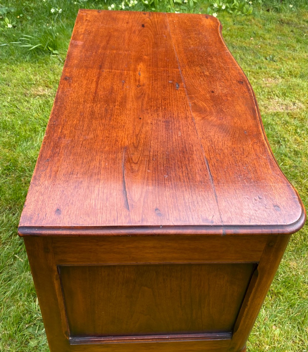 Small walnut serpentine fronted commode  View IV