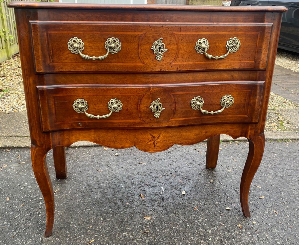 Small walnut serpentine fronted commode  View VI